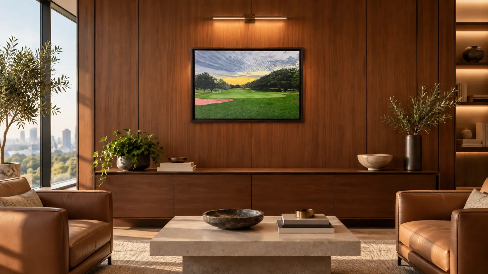 BEPTA Golf Course displayed in an executive office lounge